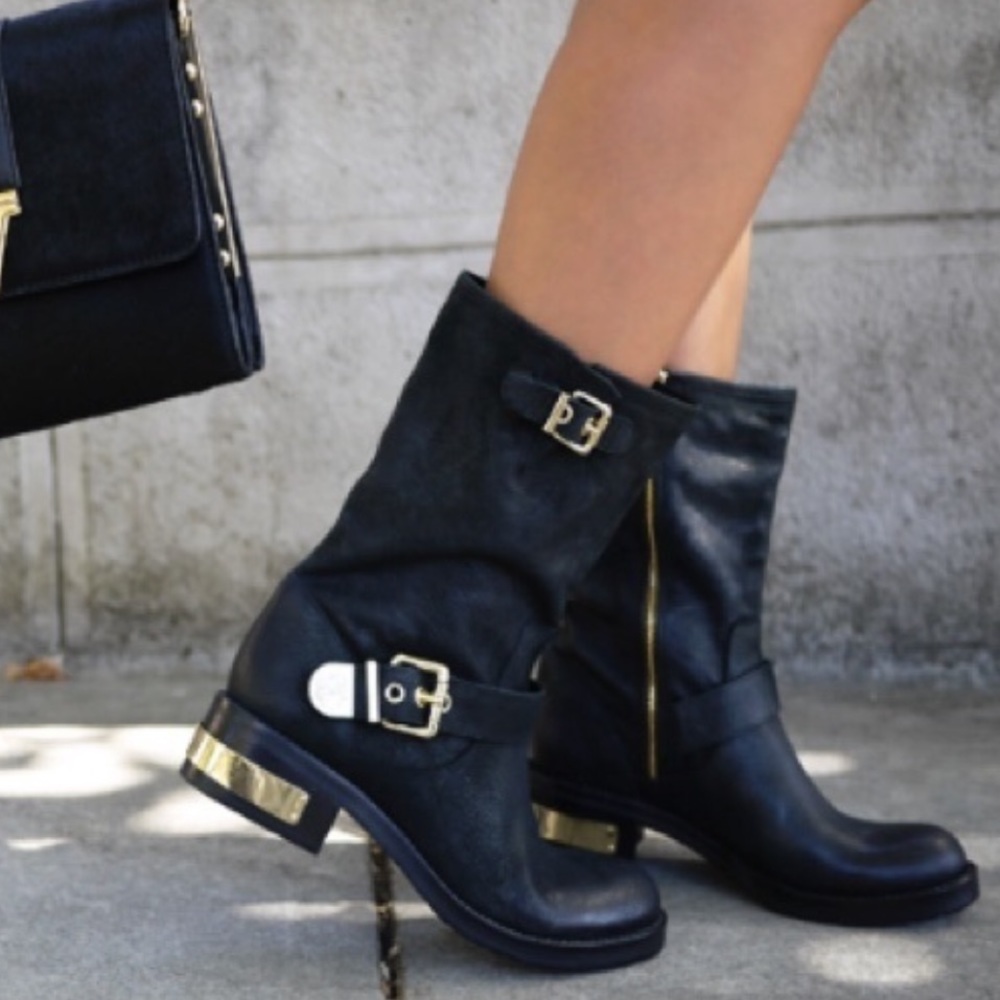 Vince Camuto Black Moto boots, size 5.5